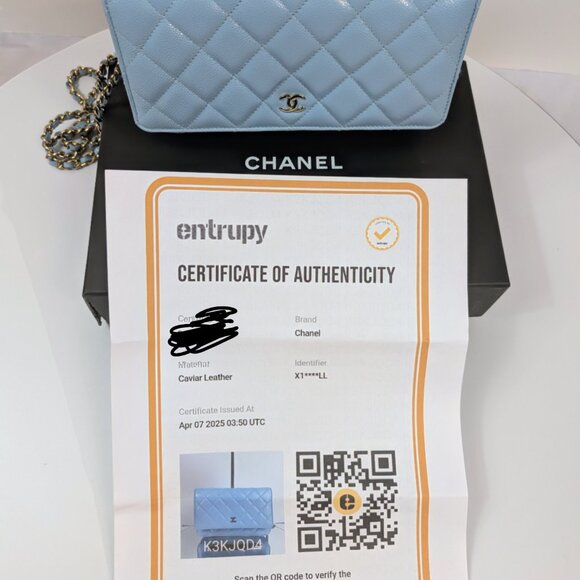 Chanel Blue Caviar Wallet on Chain (WOC) - Picture 3 of 16